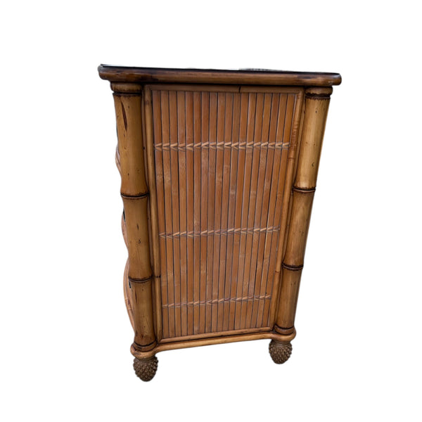 Tommy Bahama Style two drawer Nightstand Bamboo Rattan ( ONE ITEM)