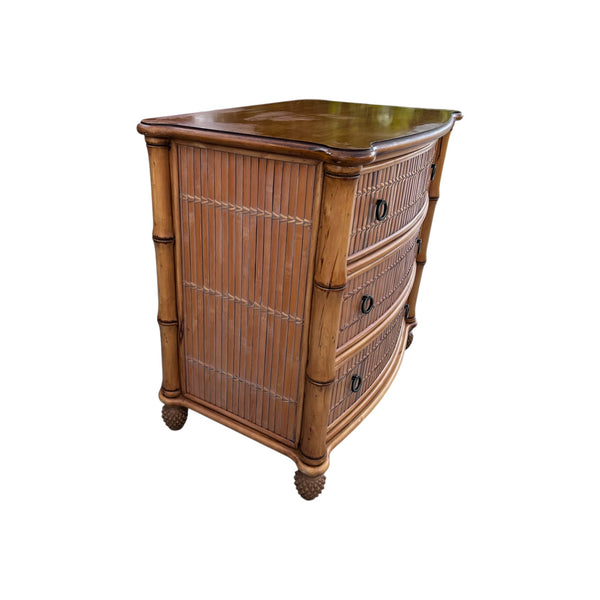 Tommy Bahama Style two drawer Nightstand Bamboo Rattan ( ONE ITEM)
