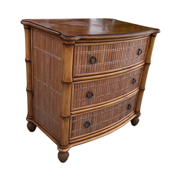 Tommy Bahama Style two drawer Nightstand Bamboo Rattan ( ONE ITEM)