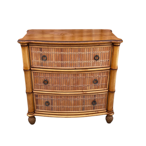 Tommy Bahama Style two drawer Nightstand Bamboo Rattan ( ONE ITEM)