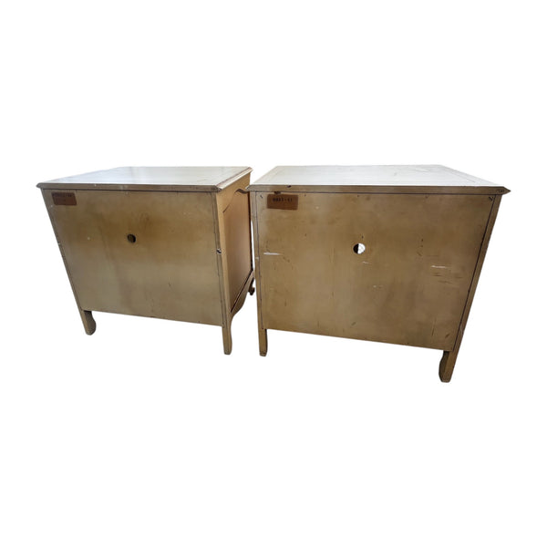 Kindel French Shabby Chic Painted Large Nightstands Side End Tables a pair