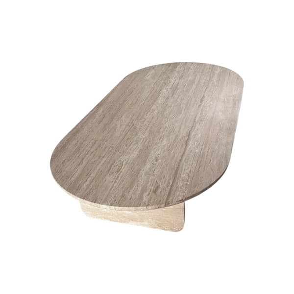 Harbour Maui Oval Coffee Table in Travertine Natural MSRP 8,092.50