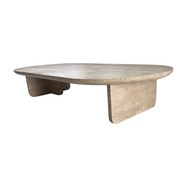 Harbour Maui Oval Coffee Table in Travertine Natural MSRP 8,092.50