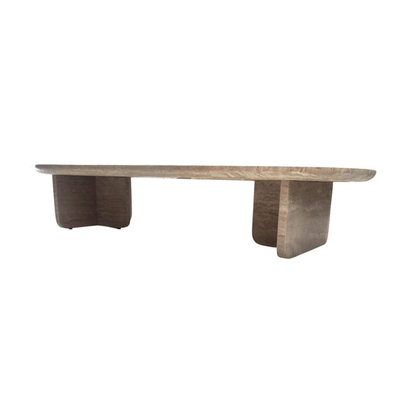 Harbour Maui Oval Coffee Table in Travertine Natural MSRP 8,092.50