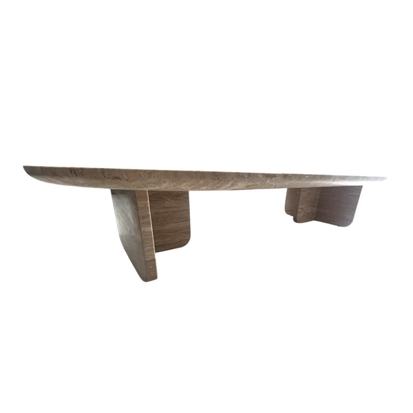Harbour Maui Oval Coffee Table in Travertine Natural MSRP 8,092.50