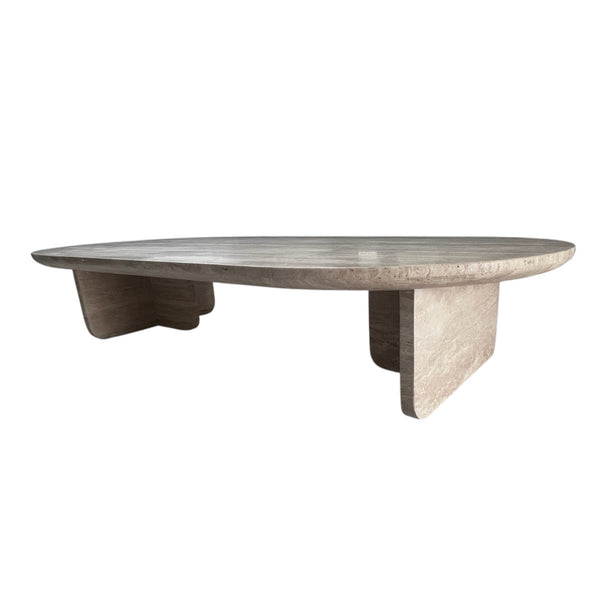 Harbour Maui Oval Coffee Table in Travertine Natural MSRP 8,092.50