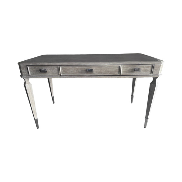 Sligh Greystone Chloe 3-Drawer Writing Desk with Faux Leather Top with chair
