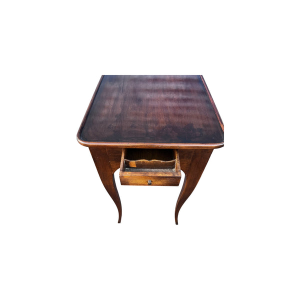 Antique French Country Style Wooden Side Table one drawer