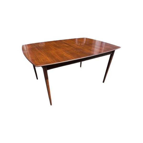 The Halle Bros Mid Century Modern Walnut Cane Back Dining Room Set 8 chairs