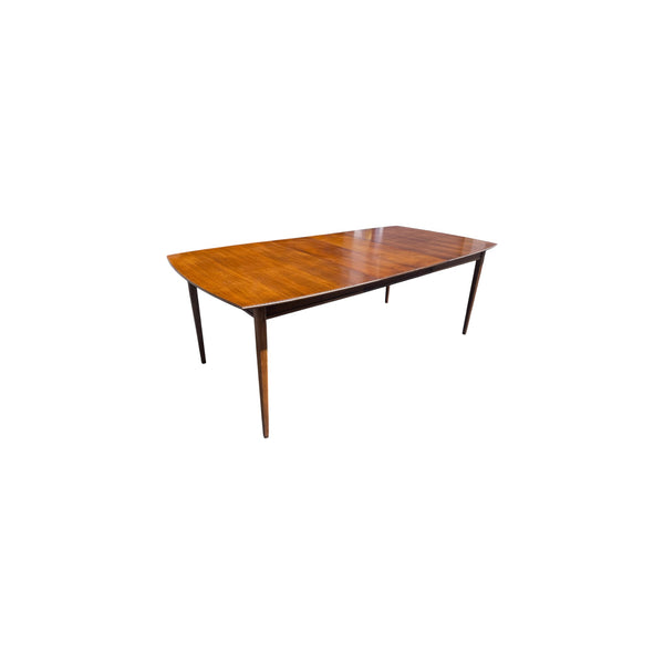 The Halle Bros Mid Century Modern Walnut Cane Back Dining Room Set 8 chairs
