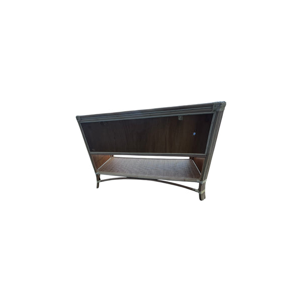 Rattan Sideboard bamboo and wicker buffet cabinet credenza boho coastal 49"