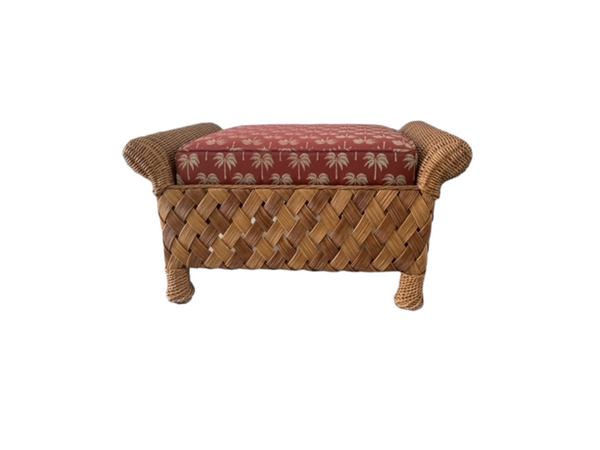 Palecek BIG DADDY Rattan Wicker Oversized Ottoman