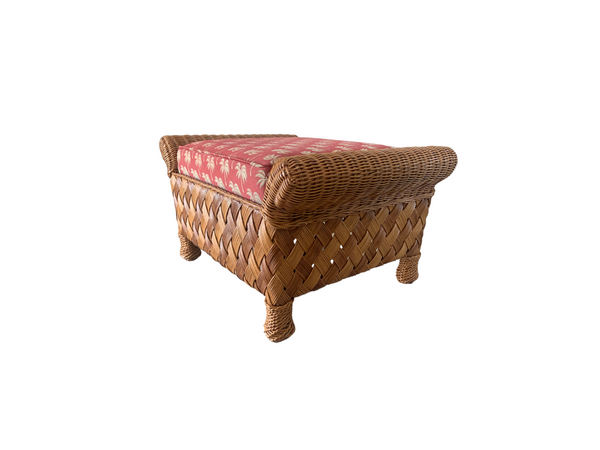 Palecek BIG DADDY Rattan Wicker Oversized Ottoman