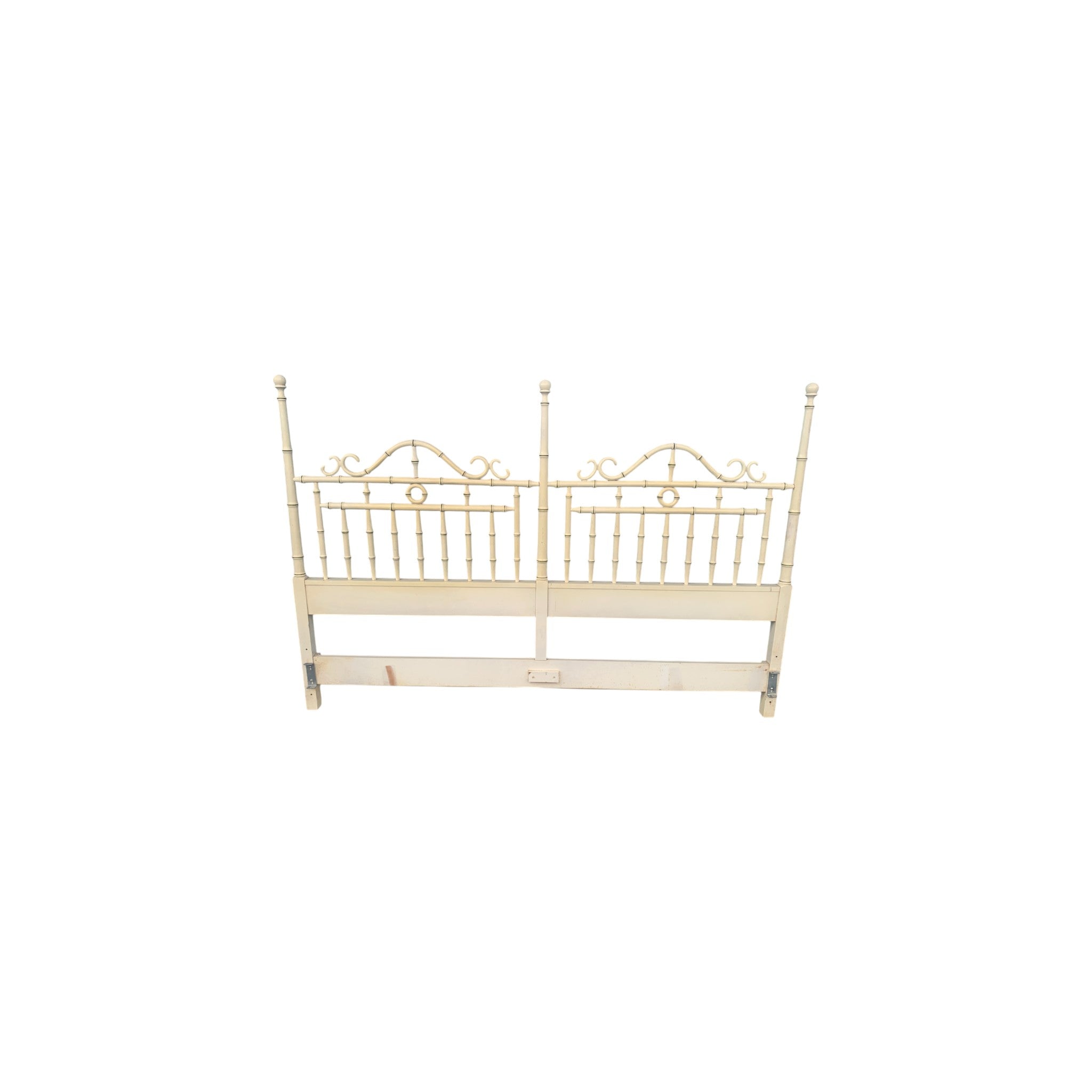 Drexel Kensington Faux Bamboo Fretwork King Size Headboard Chinese Chippendale