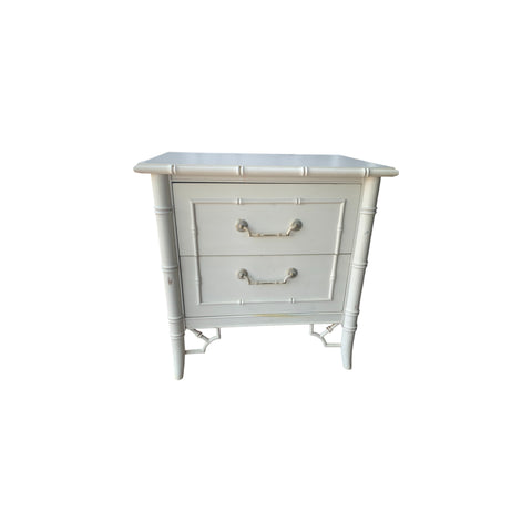 Thomasville Allegro Fretwork Faux Bamboo Nightstand 2 drawers (b)
