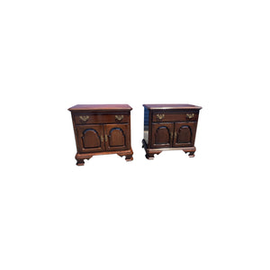 Ethan Allen Georgian Court Heirloom Cherry Nightstands a Pair