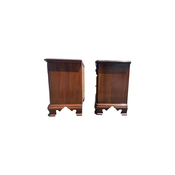 Ethan Allen Georgian Court Heirloom Cherry Nightstands a Pair
