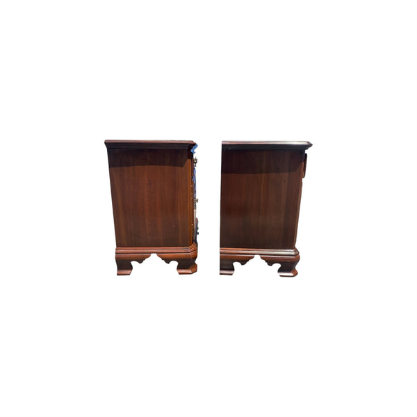 Ethan Allen Georgian Court Heirloom Cherry Nightstands a Pair