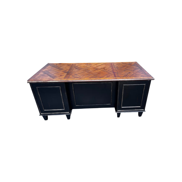 Arhaus complete office set 3 Tremont bookcases, Alderson desk and matching writing table.