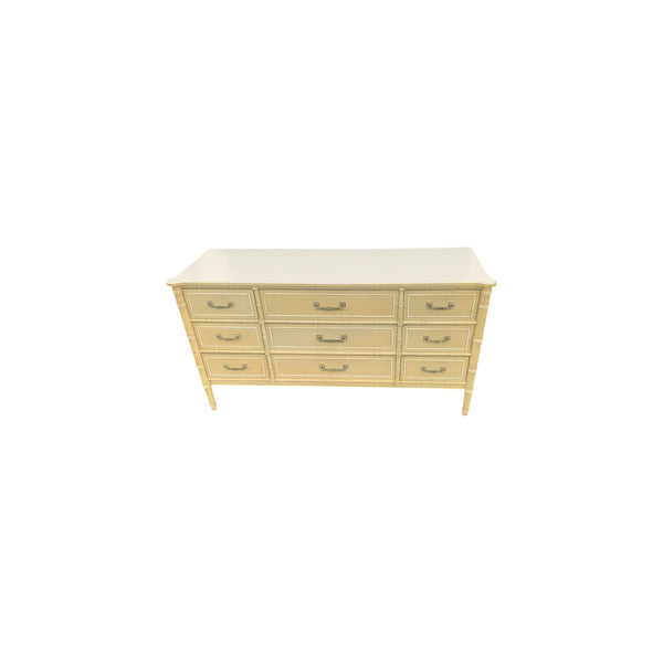 Vintage Henry Link Hali Bai Collection Faux Bamboo 9 drawer dresser