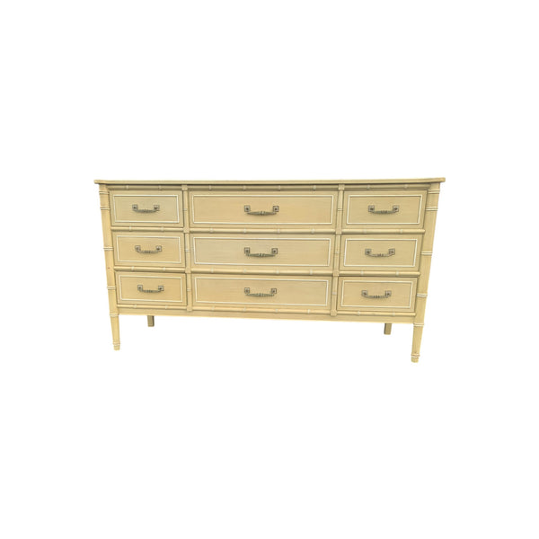 Vintage Henry Link Hali Bai Collection Faux Bamboo 9 drawer dresser