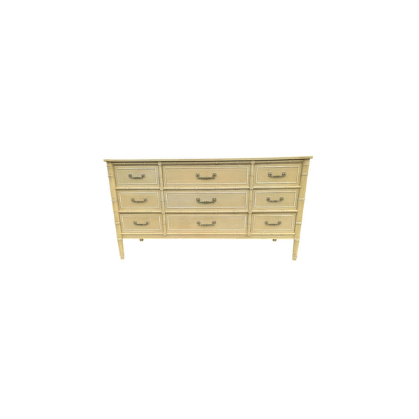 Vintage Henry Link Hali Bai Collection Faux Bamboo 9 drawer dresser