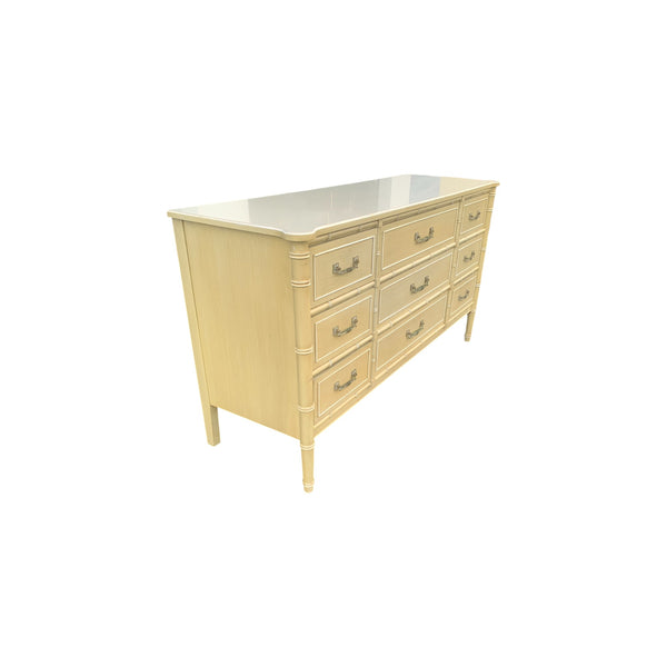 Vintage Henry Link Hali Bai Collection Faux Bamboo 9 drawer dresser