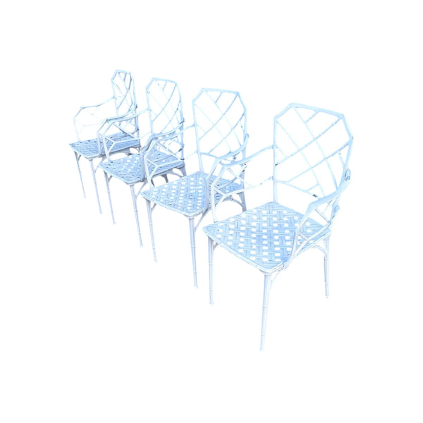 4- CALCUTTA Faux Bamboo Outdoor Armchair Set by Hall Bradley for Brown Jordan