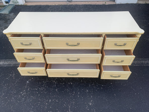 Vintage Henry Link Hali Bai Collection Faux Bamboo 9 drawer dresser