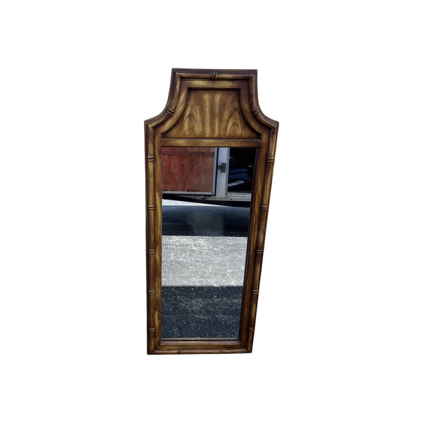 Stanley Hollywood Regency Chinoiserie Faux Bamboo Triple Dresser with Mirrors