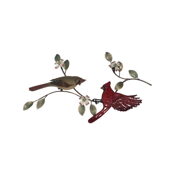 7 Vintage Enamel Wall Cooper Sculptures by Bovano of Cheshire, florals and birds