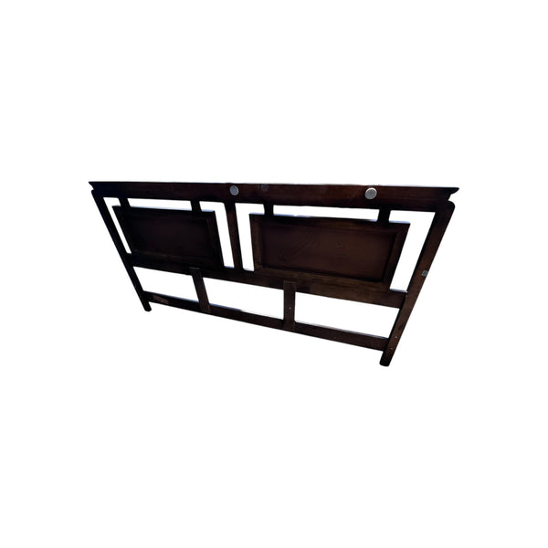 CENTURY Chin Hua Chinoiserie Black Lacquered King Size headboard Raymond Sabota