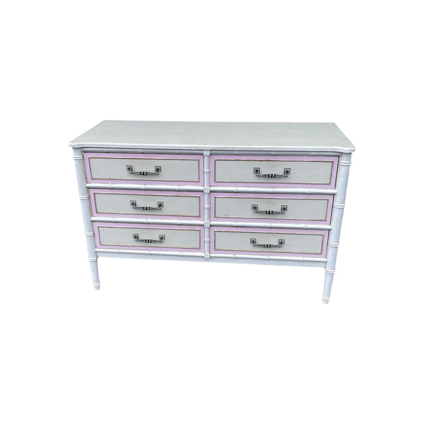 Henry Link Hali Bai Collection Faux Bamboo 6-drawer dresser. Shipping not included.