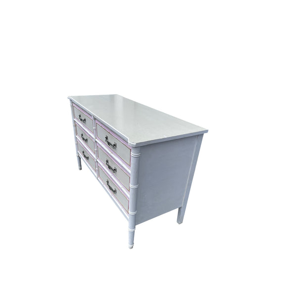 Henry Link Hali Bai Collection Faux Bamboo 6-drawer dresser. Shipping not included.