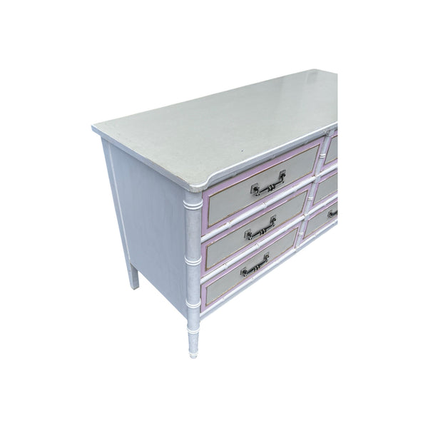 Henry Link Hali Bai Collection Faux Bamboo 6-drawer dresser. Shipping not included.