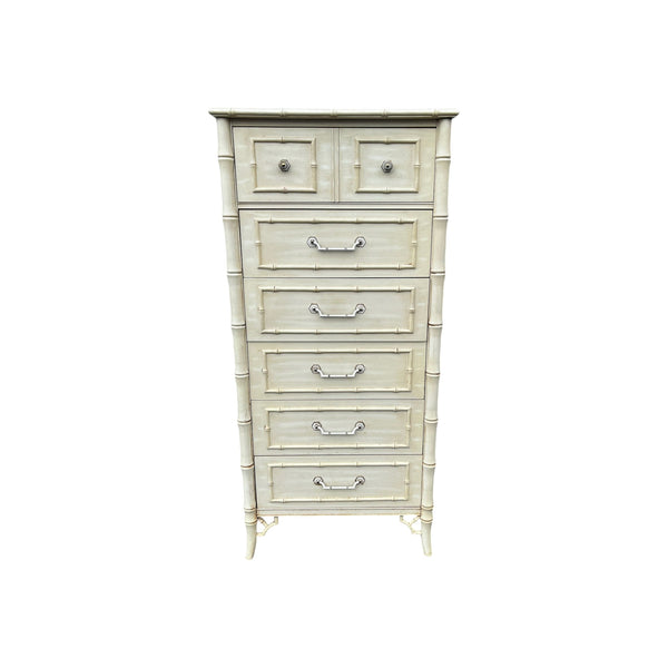 Vintage Dixie Furniture Faux Bamboo Lingerie Chest