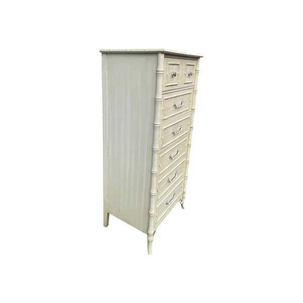 Vintage Dixie Furniture Faux Bamboo Lingerie Chest