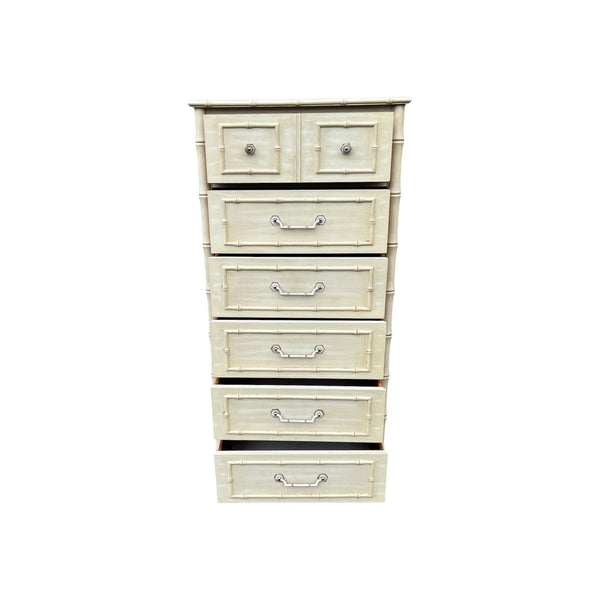 Vintage Dixie Furniture Faux Bamboo Lingerie Chest