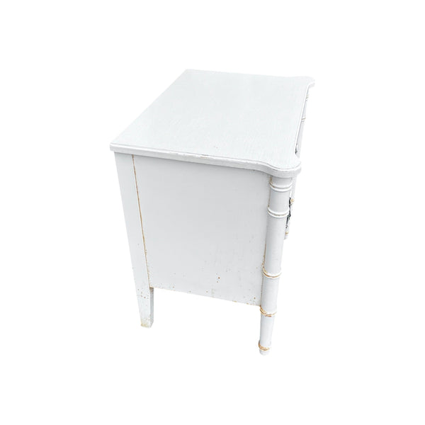 Henry Link Bali Hai Faux bamboo vintage nightstand Hollywood Regency2 drawers