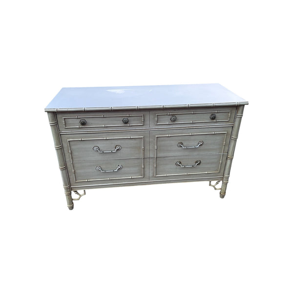 Thomasville Allegro Faux Bamboo Dresser 3 Drawer Dresser Commode