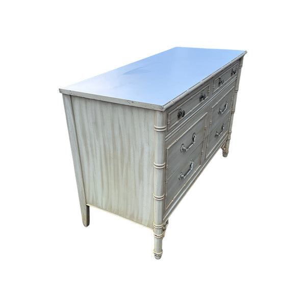 Thomasville Allegro Faux Bamboo Dresser 3 Drawer Dresser Commode