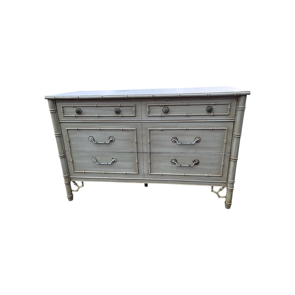 Thomasville Allegro Faux Bamboo Dresser 3 Drawer Dresser Commode