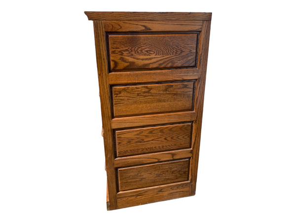 Solid Oak 4 Drawer Legal Size File Cabinet