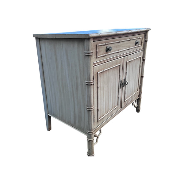 Thomasville Faux Bamboo Allegro Nightstand Cabinet One Drawer with storage