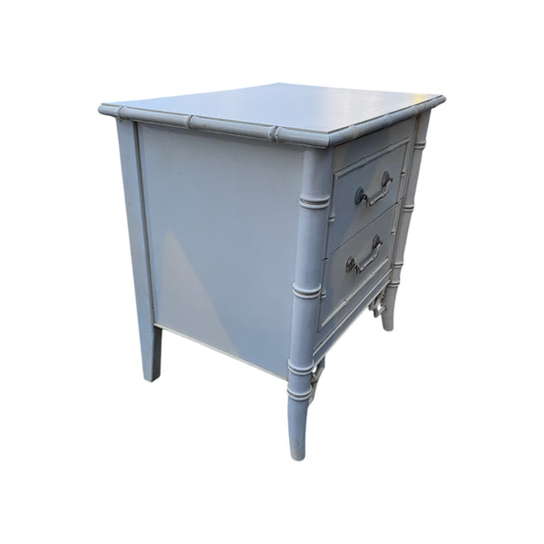 Thomasville Allegro Fretwork Faux Bamboo Nightstand 2 drawers