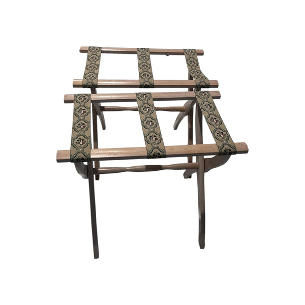 Pair Vintage Scheibe Style Wooden Luggage Rack Stand Tapestry Boho original