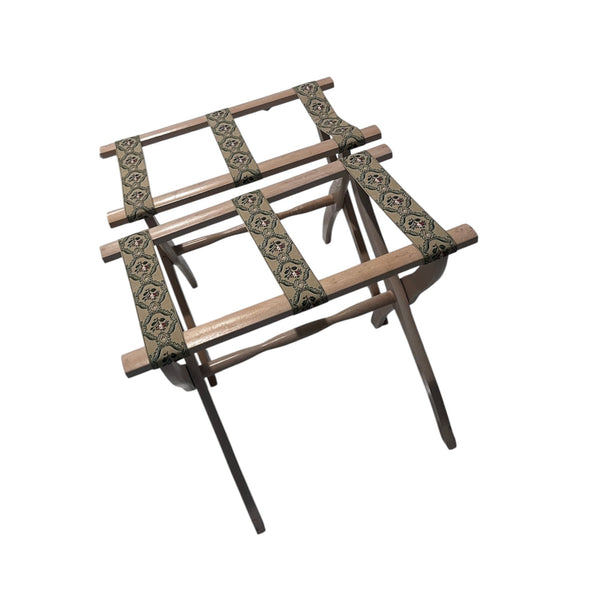 Pair Vintage Scheibe Style Wooden Luggage Rack Stand Tapestry Boho original