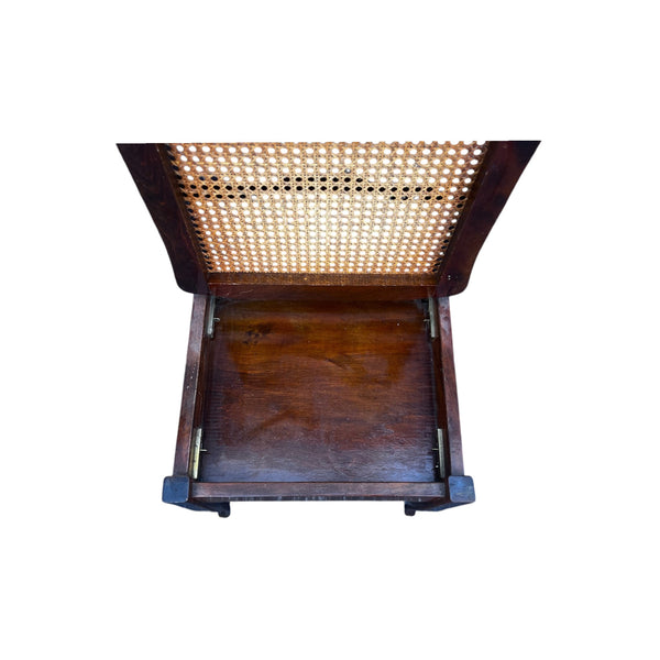 Italian Mid Century Modern Gentleman's Clothing Valet Butler Chair Cane Seat MCM
