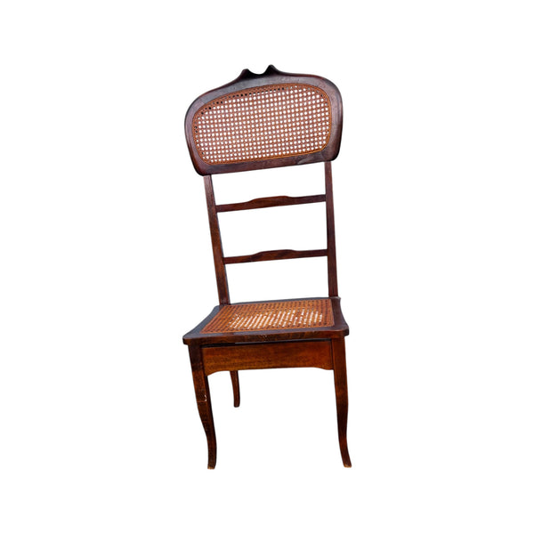 Italian Mid Century Modern Gentleman's Clothing Valet Butler Chair Cane Seat MCM