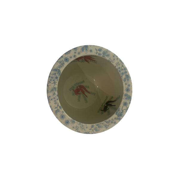 Enameled Porcelain Satsuma Style Large Fishbowl Garden Pot Planter